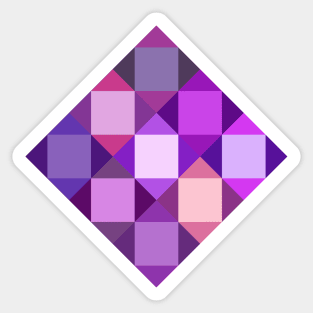 Abstract Tiles - purple tones Sticker